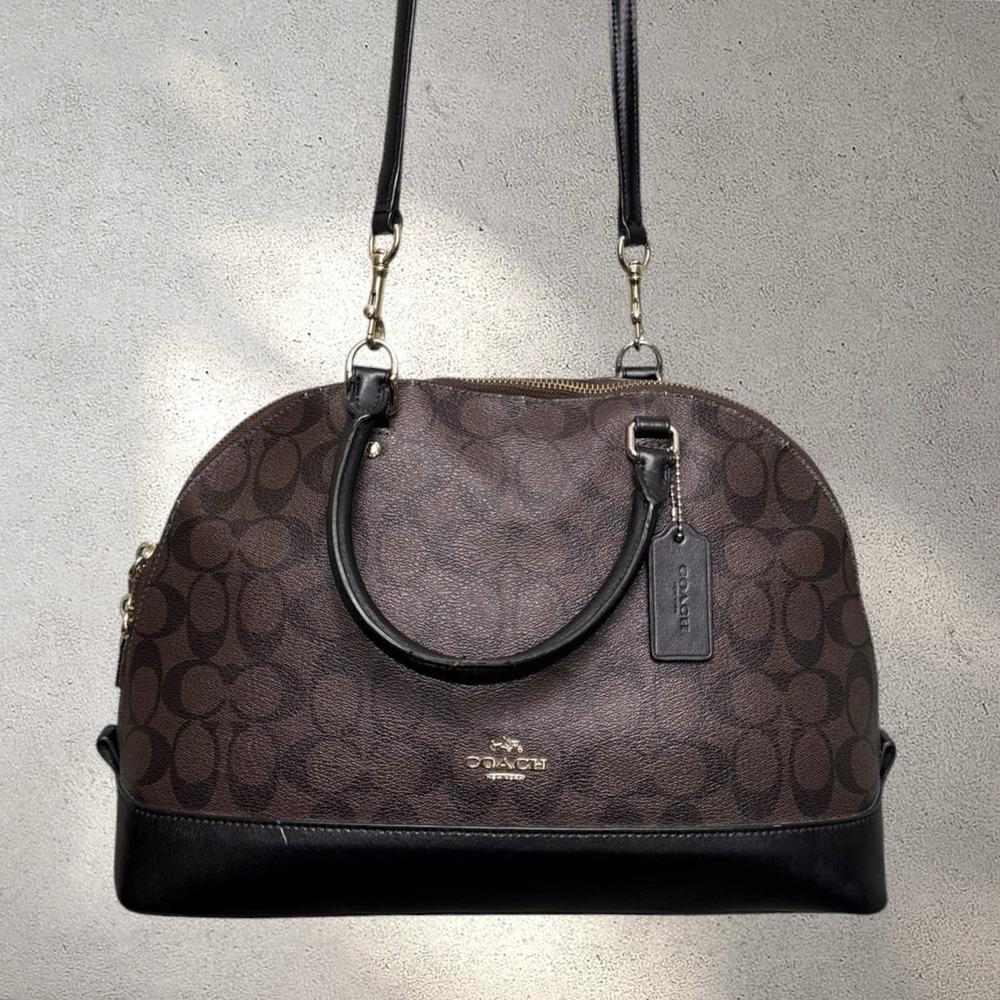 Coach Sierra Satchel Signature Shoulder Bag Crossbody Monogram Purse Medium